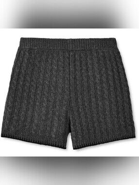 UGG Azriel Cable Knit Charcoal Heather Shorts, NWT